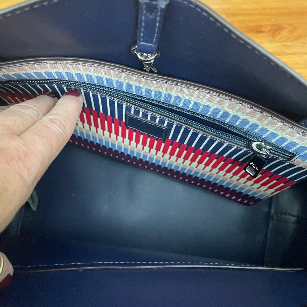 Lauren Ralph Lauren Alyssa -TTE-Medium Marine multi color purse - Picture 2 of 9